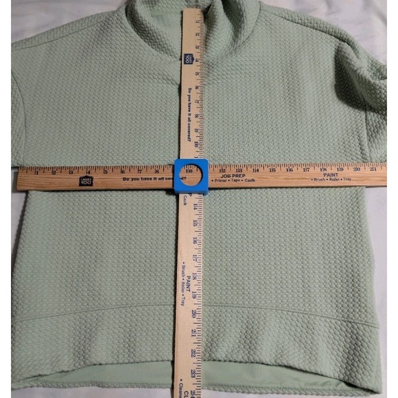 CALIA by Carrie Underwood Women's M Textured Mock Neck Pullover‎ Green - Picture 5 of 6